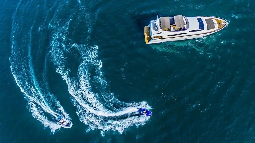 Seabob underwater scooter and watersports equipment on a yacht charter